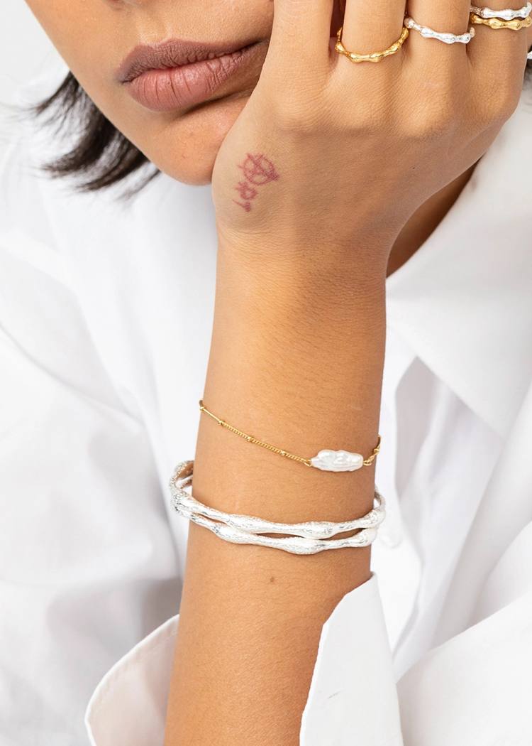 Secondary product image for "Armband Pärla Guld"