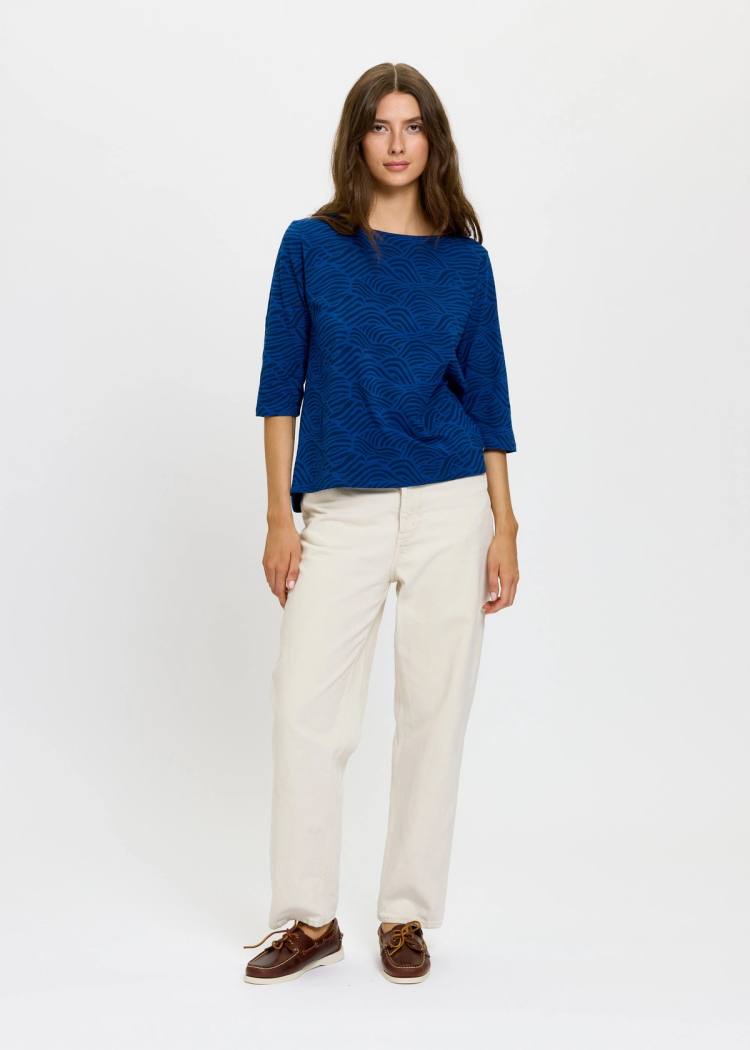 Secondary product image for "Mela Top Windy Wave Navy"