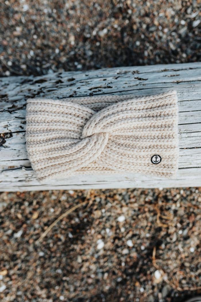 Secondary product image for "Stickat Pannband Beige"
