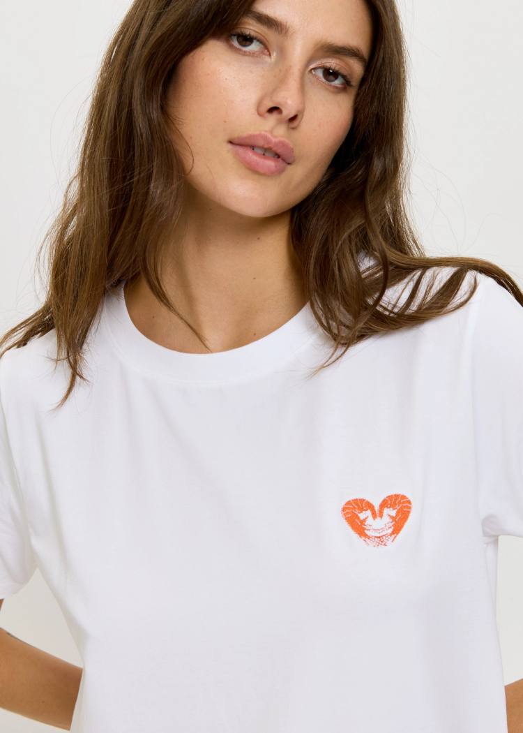 Secondary product image for "T-shirt Räkhjärta Vit"