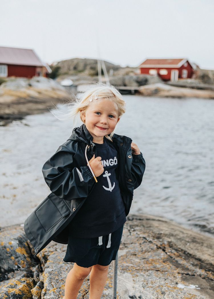 Secondary product image for "Storm Regnjacka Barn Marinblå"