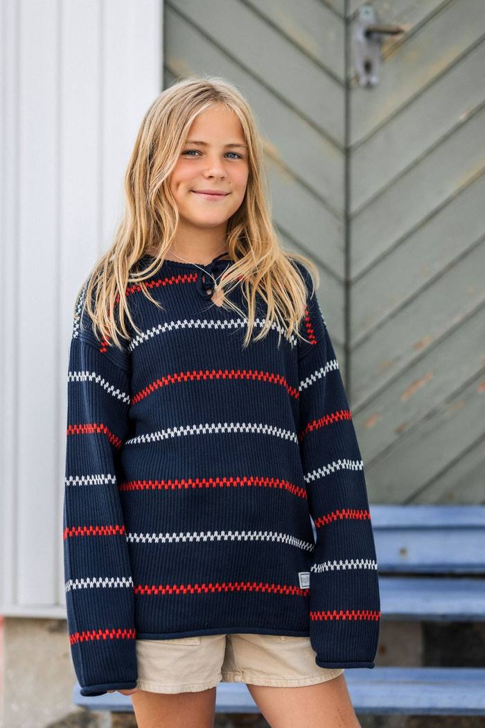 Secondary product image for "EM Käringötröja Stickad Marinblå Barn"