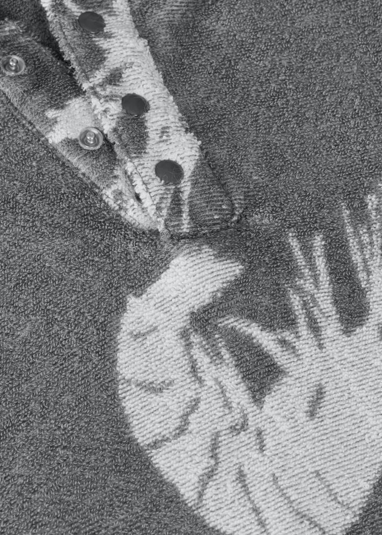 Secondary product image for "Frottéponcho Räka Grå Barn"