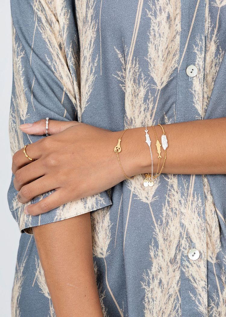 Secondary product image for "Armband Makrill Guld"