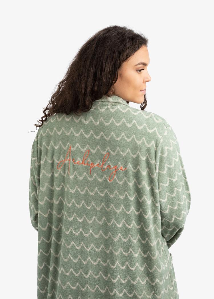 Secondary product image for "Bathrobe Archipelago Green Wave Long"