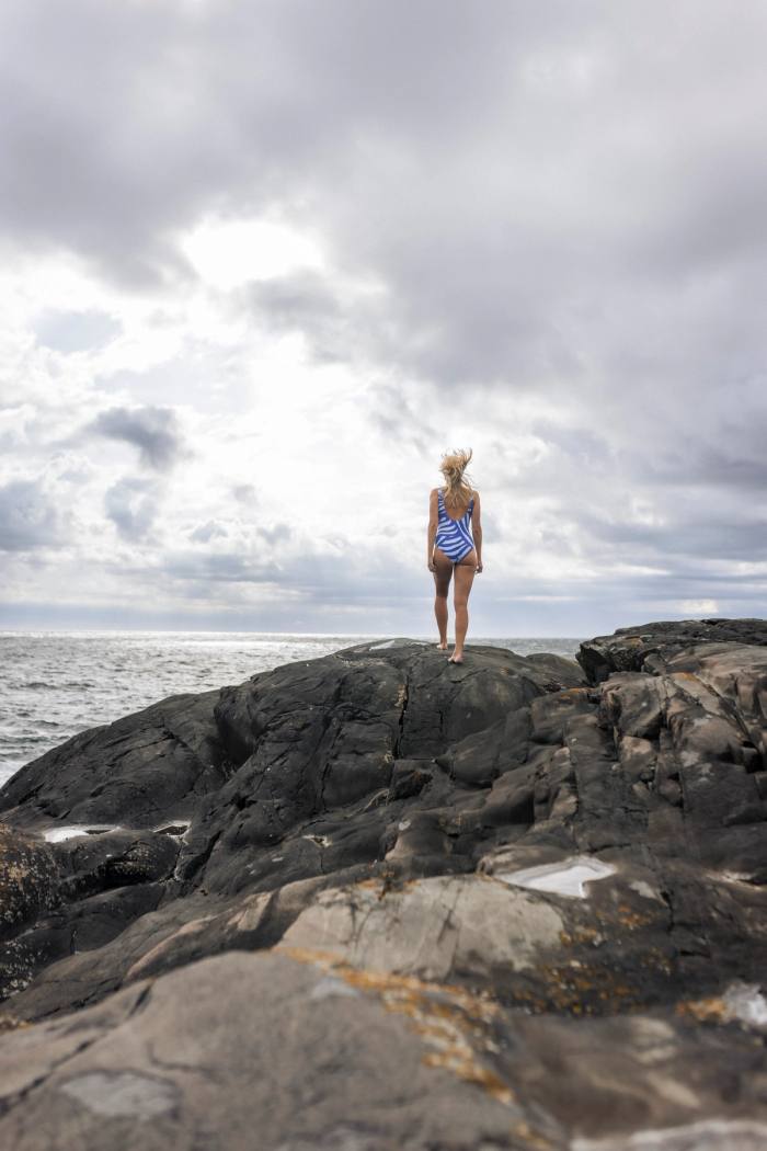 Secondary product image for "Lisa Baddräkt Windy Wave Blå"