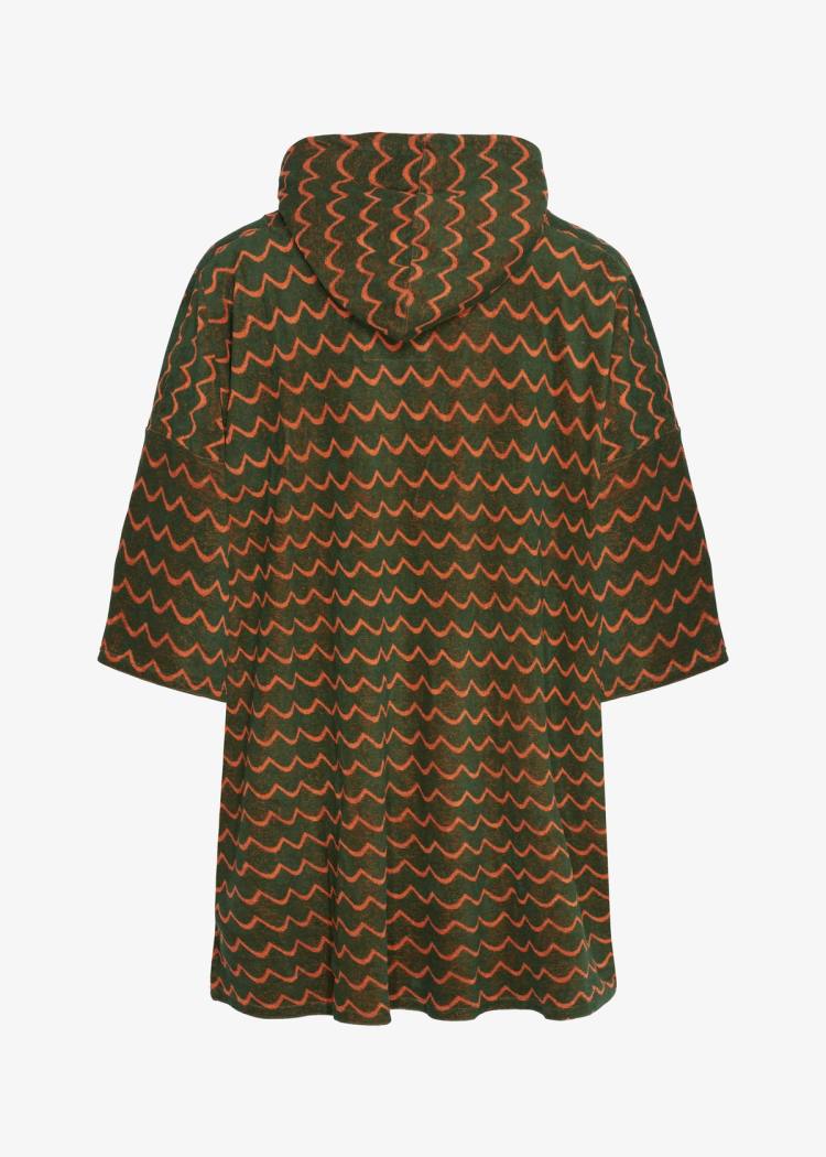 Secondary product image for "Frottéponcho Våg Grön Orange"