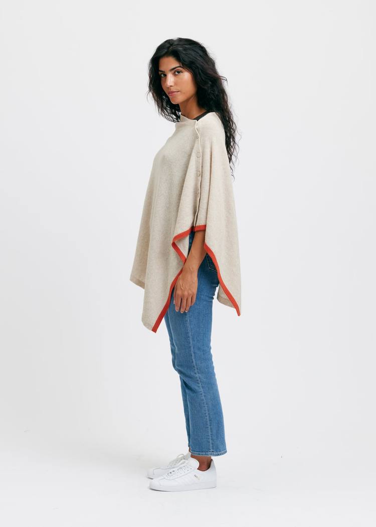 Secondary product image for "Kari Poncho Sand"