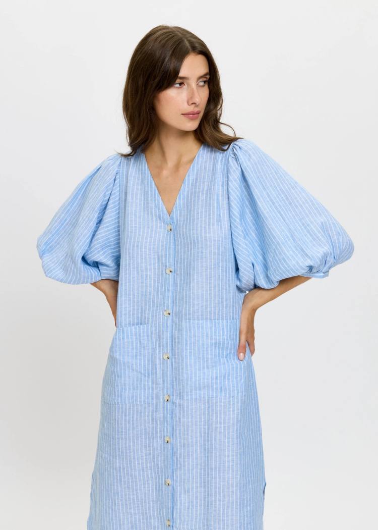 Secondary product image for "Casandra Dress Linen Natural"