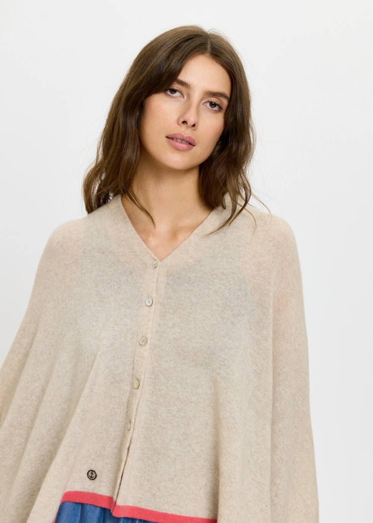 Secondary product image for "Kari Poncho Sand Rosa"