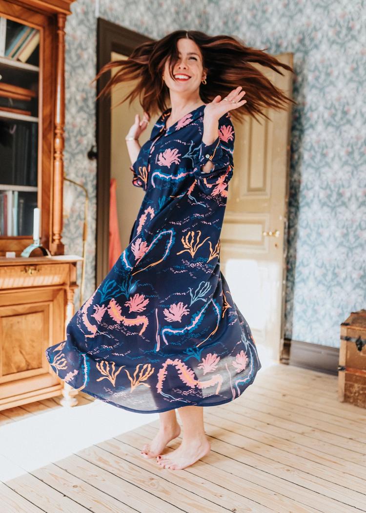 Secondary product image for "Linda Dress Seaweed Multi"