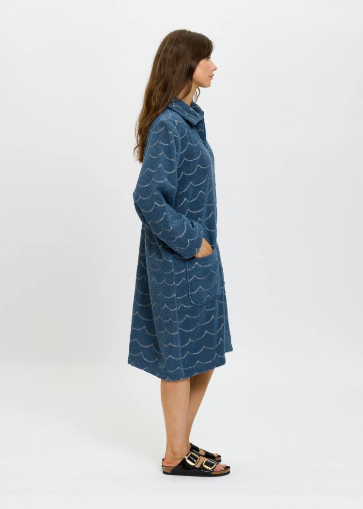 Secondary product image for "Bathrobe Ladies Wave Petrol"