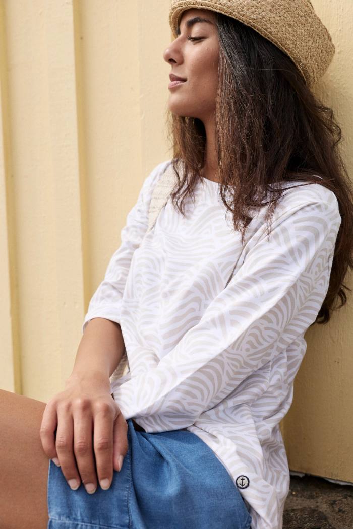 Secondary product image for "Mela Blouse Windy Wave Beige"