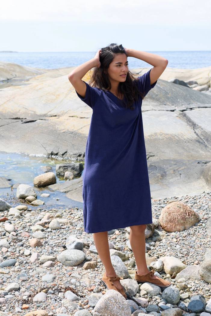 Secondary product image for "Hilda Frottéklänning Navy"