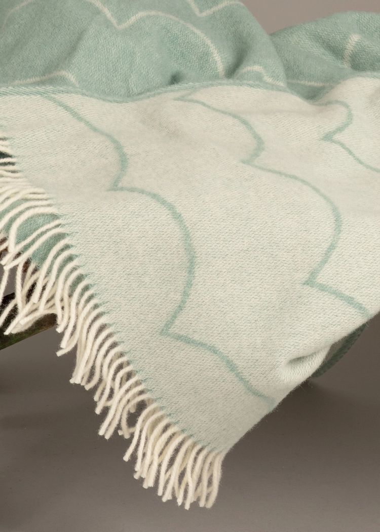 Secondary product image for "Ullpläd Våg Grön"