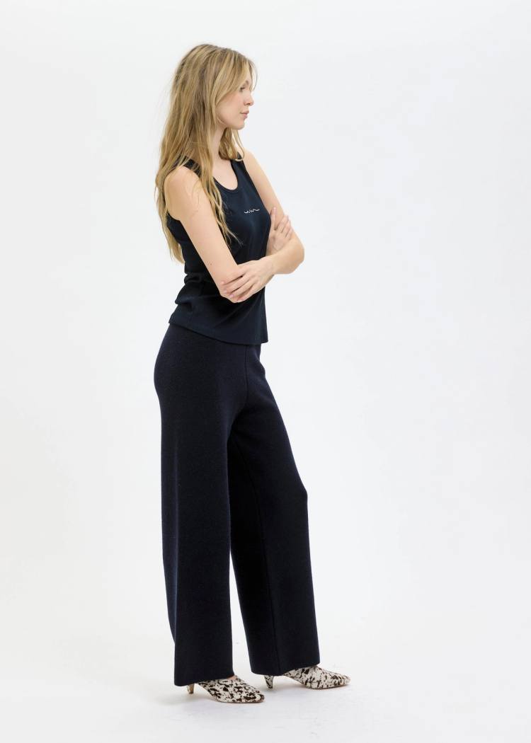 Secondary product image for "Klippa Stickad Byxa Navy"