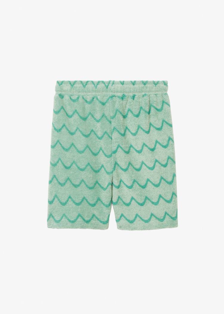Secondary product image for "Strand Frottéshorts Mint Våg Barn"