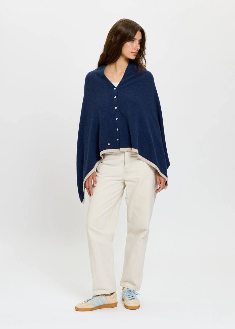 Secondary product image for "Kari Poncho Navy Sand"