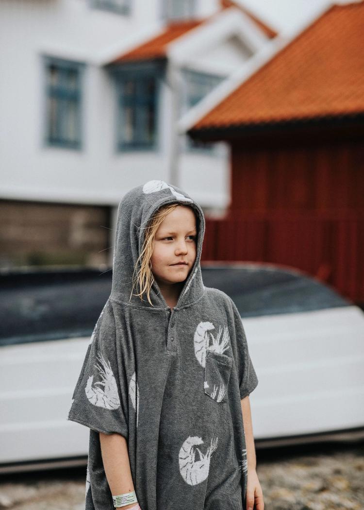 Secondary product image for "Frottéponcho Barn Räka"