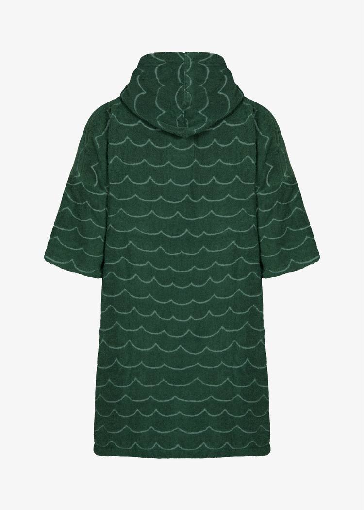 Secondary product image for "Frottéponcho Våg Grön Herr"