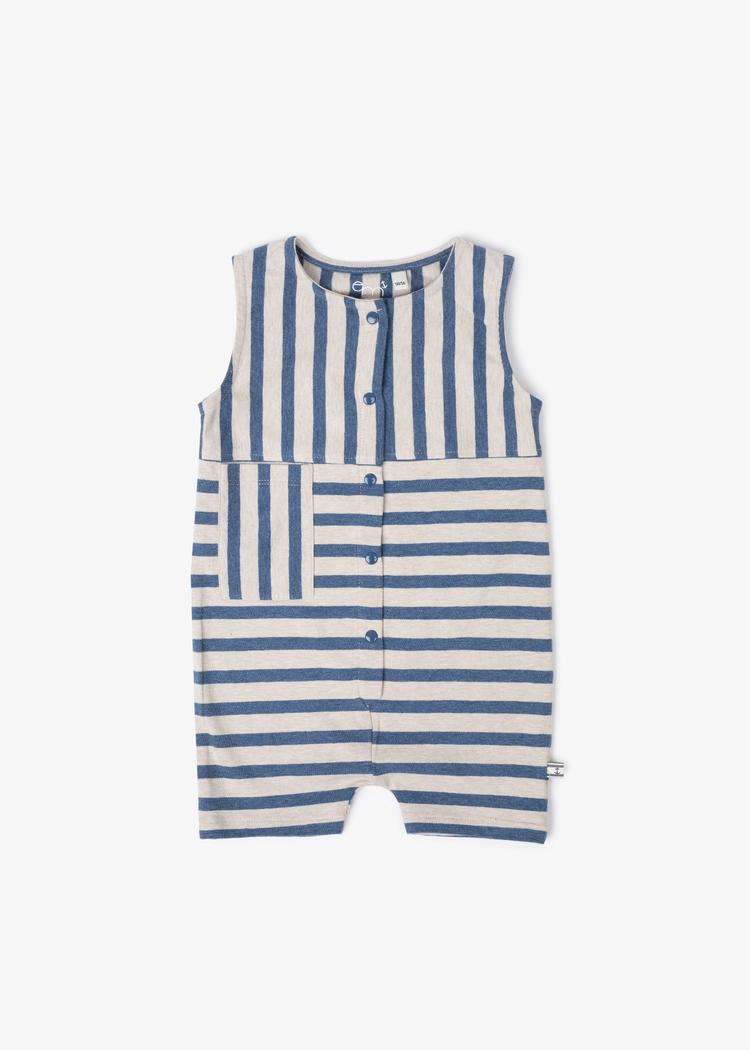 Secondary product image for "Vac Jumpsuit Stripe Blue Sand"