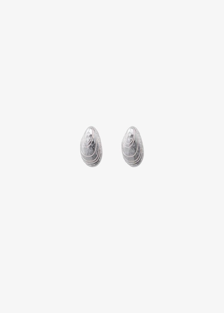 Secondary product image for "Earring Mussel Silver"