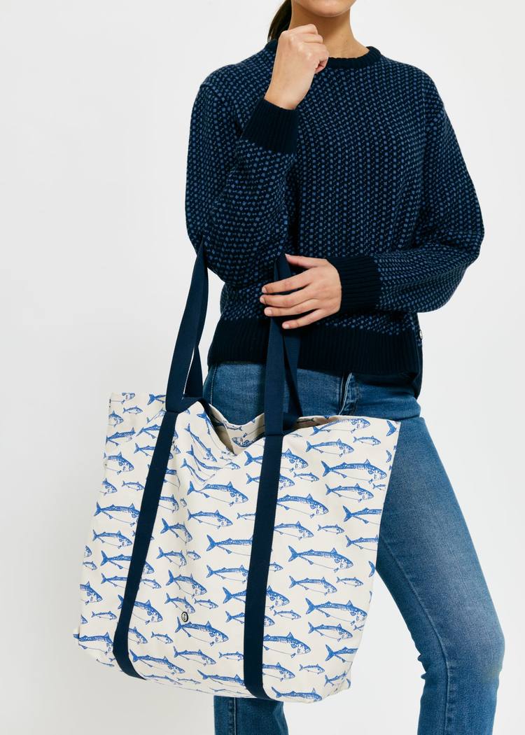 Secondary product image for "Go To Beach Bag Large Makrill Vintage"