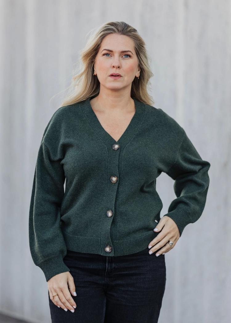 Secondary product image for "Signe Cardigan Green"