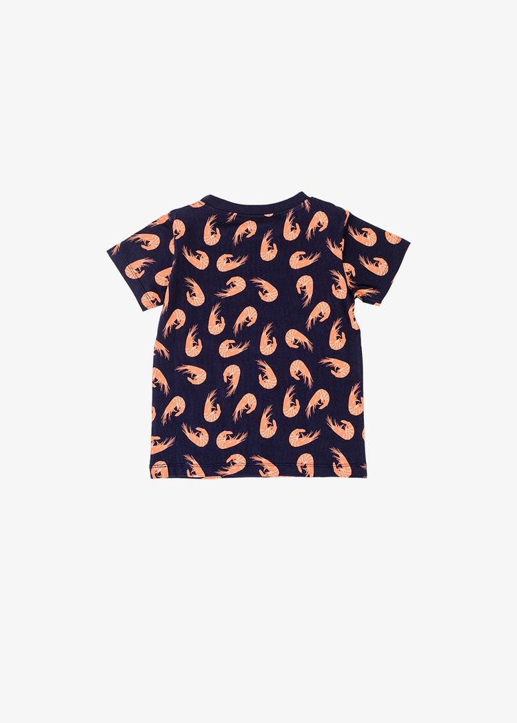 Secondary product image for "T-shirt Barn Räka Marinblå"