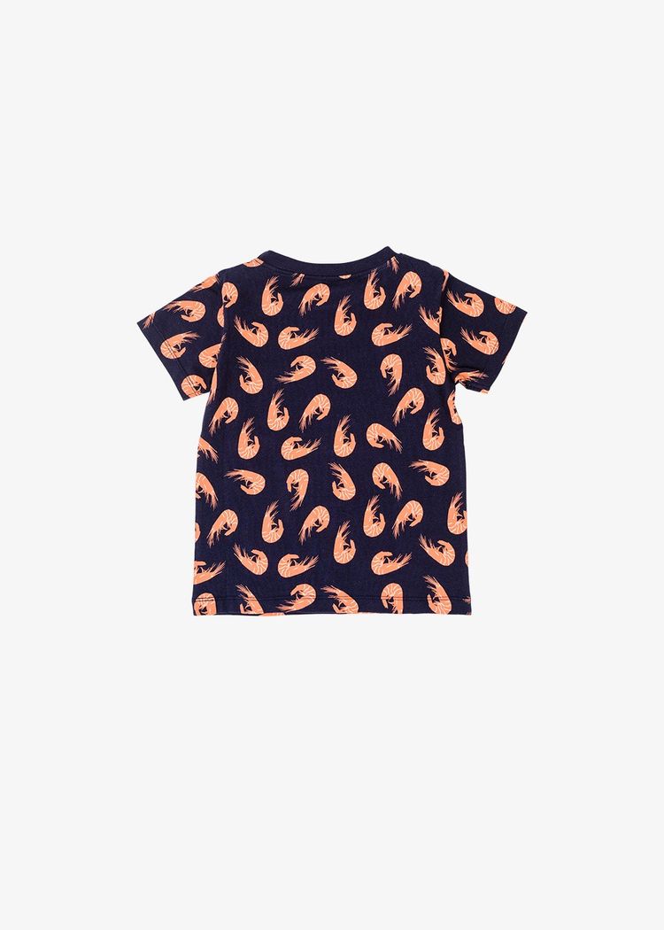 Secondary product image for "T-shirt Barn Räka Marinblå"