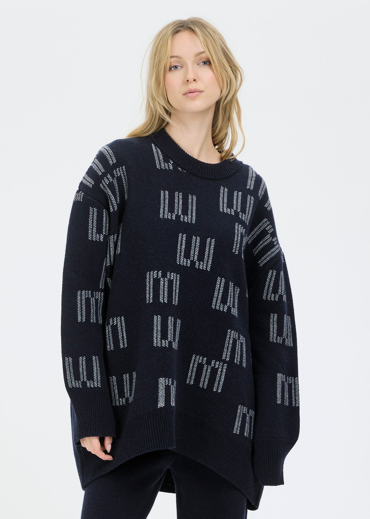 Secondary product image for "EM Knitted Sweater Navy"