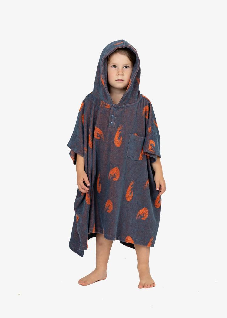 Secondary product image for "Frottéponcho Räka Petrol Barn"