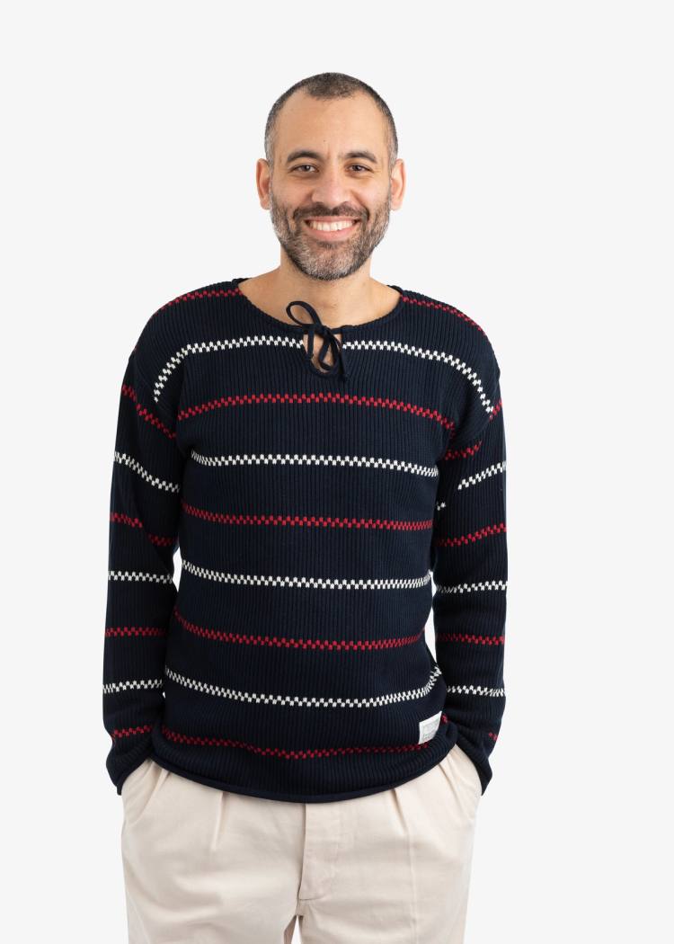 Secondary product image for "Käringö Knitted Sweater Navy"