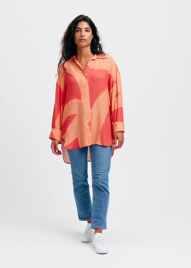 Secondary product image for "Melli Skjorta Ocean Line peach"
