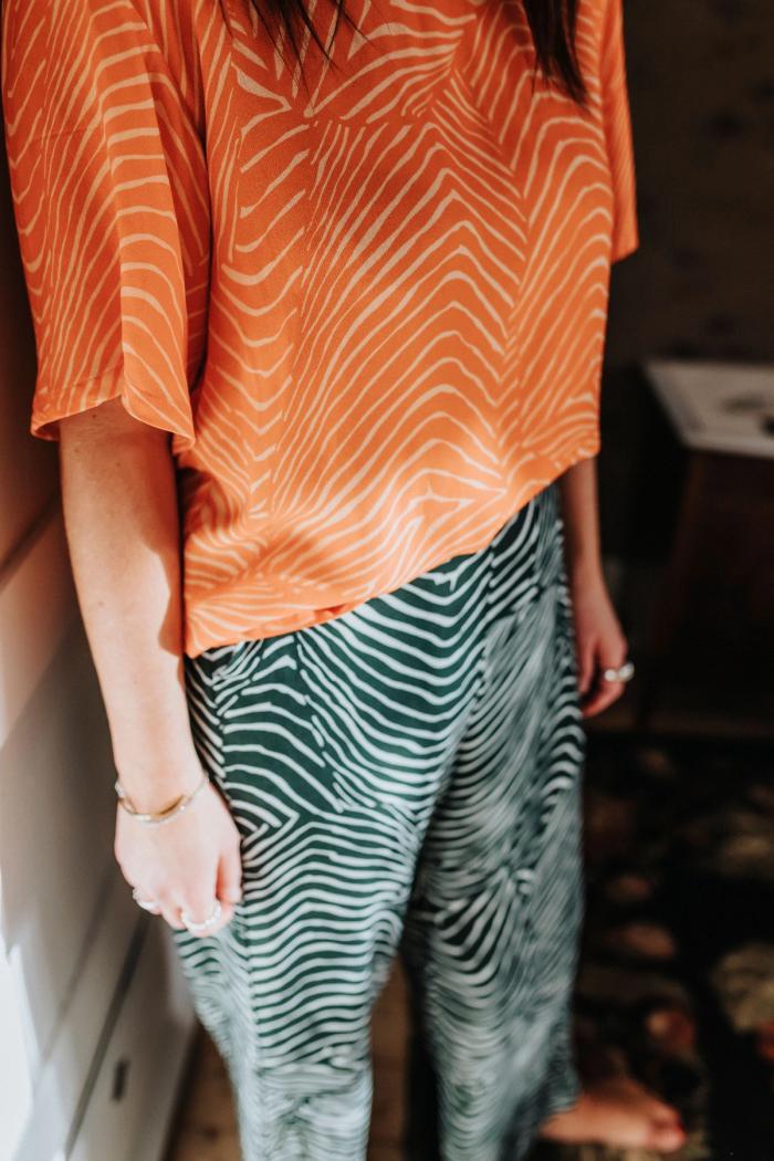 Secondary product image for "Mita Blouse Salmon Orange"