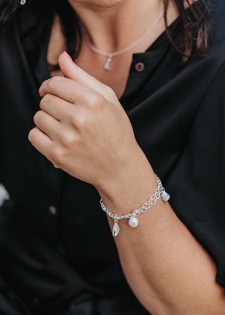 Secondary product image for "Berlock Pärla Slät Silver"