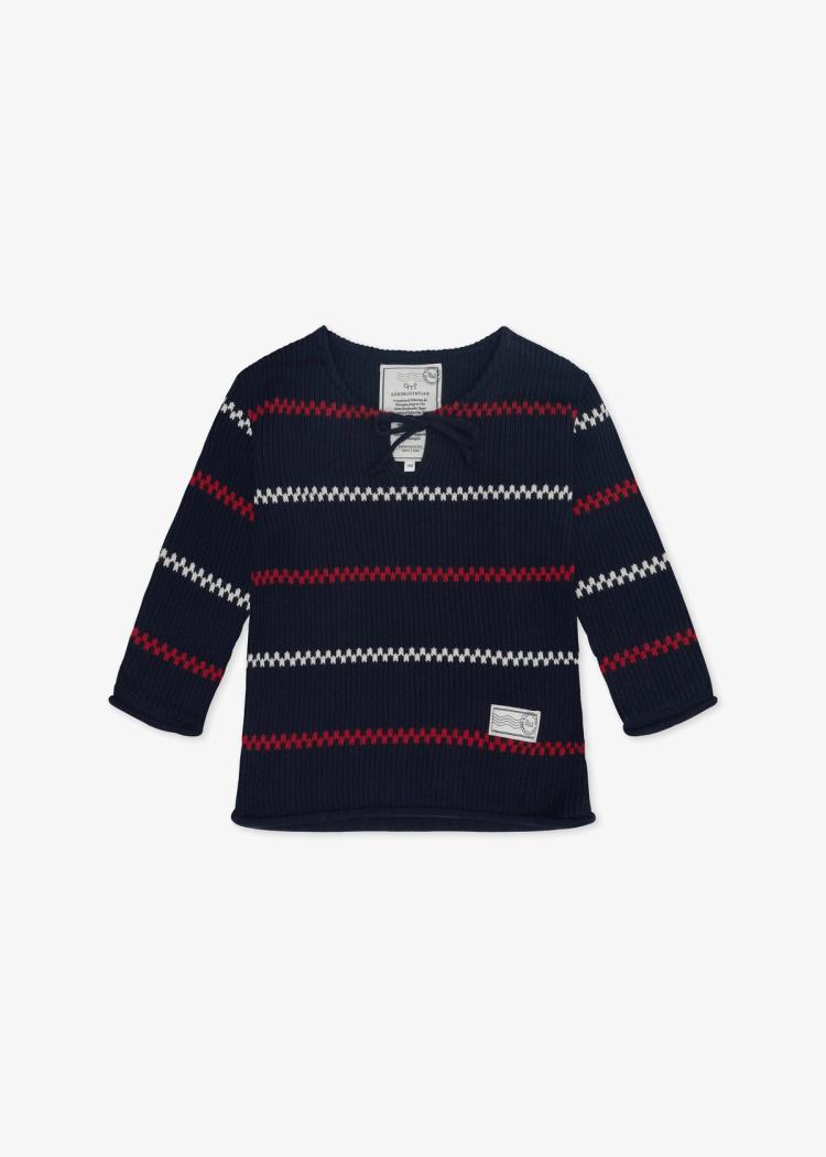 Secondary product image for "Käringö Knitted Sweater Kids Navy"