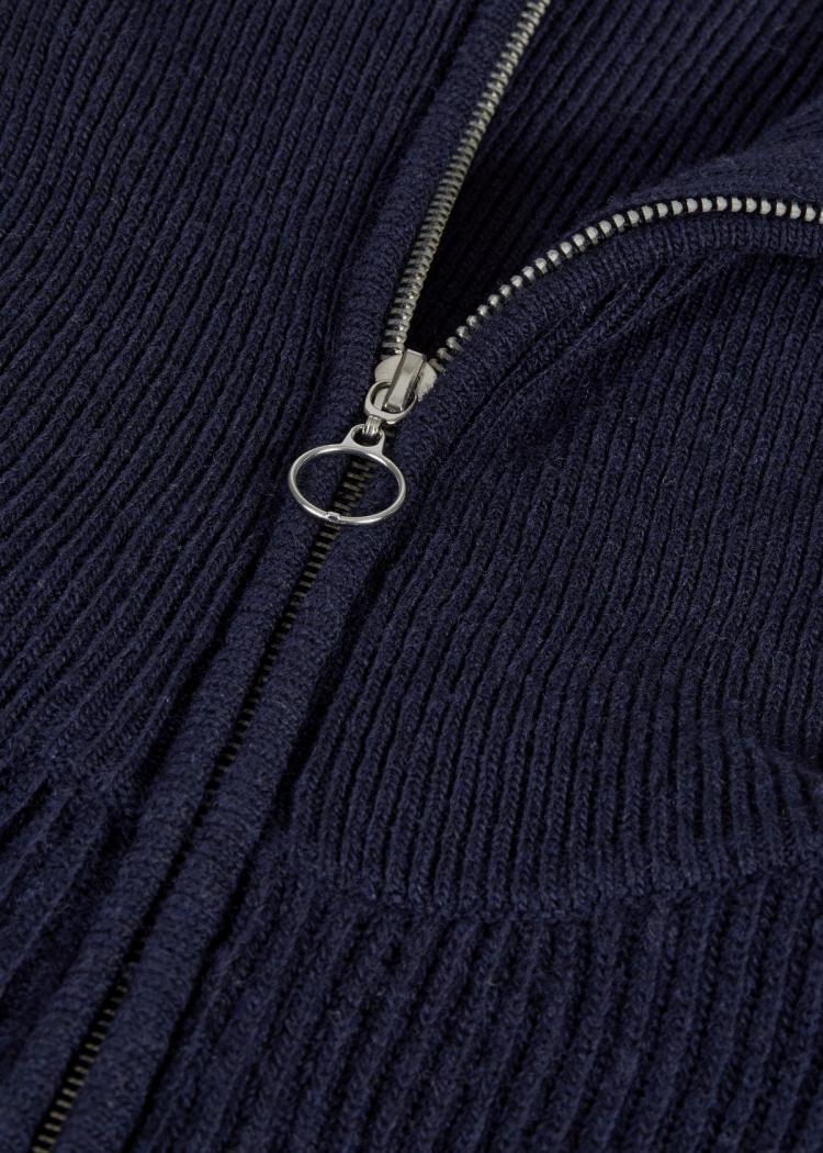Secondary product image for "Kaj Zip Sweater Marinblå"