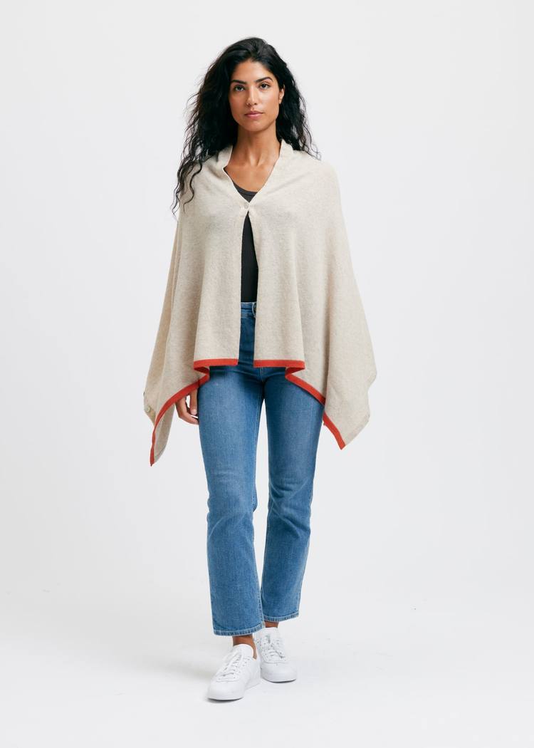 Secondary product image for "Kari Poncho Sand"