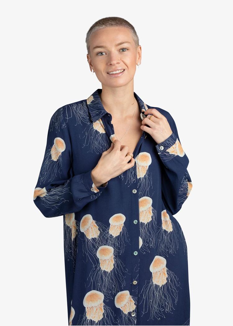 Secondary product image for "Irma Skjortklänning Manet Blå"