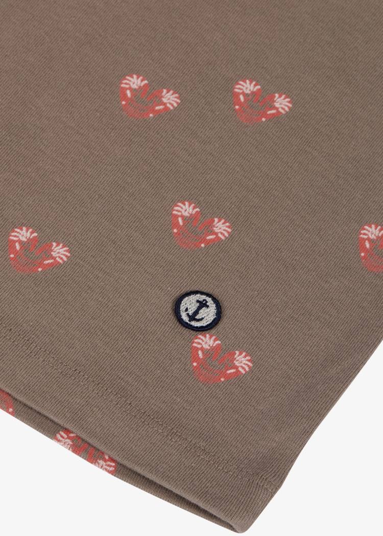 Secondary product image for "T-shirt Räkhjärta Brun Barn"