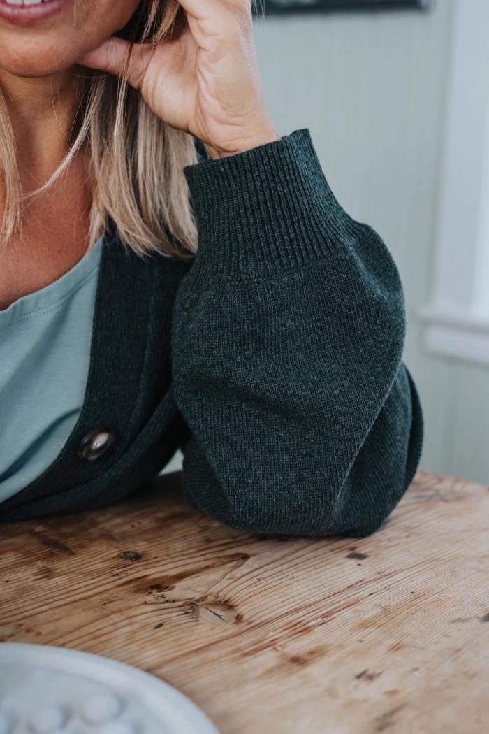 Secondary product image for "Signe Cardigan Green"