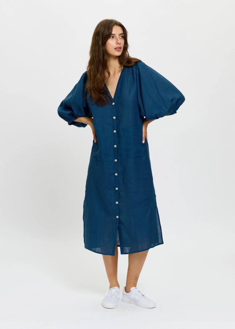 Secondary product image for "Casandra Dress Linen Natural"