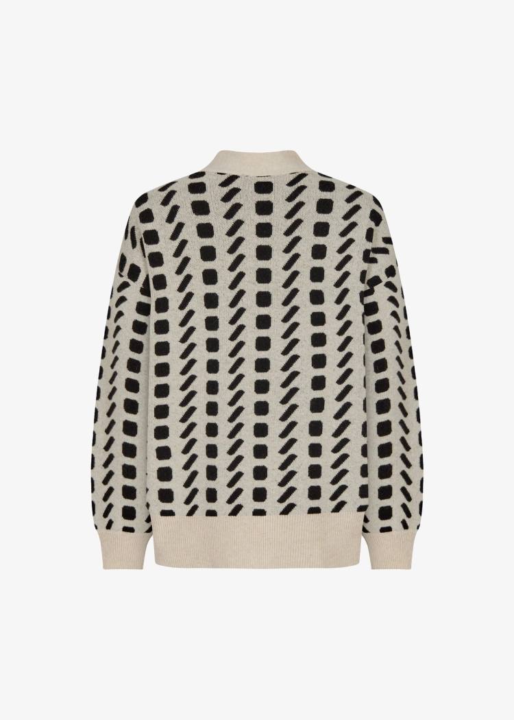 Secondary product image for "Piren Cardigan Offwhite Black"