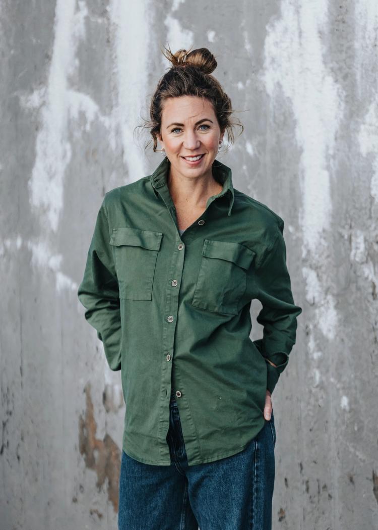 Secondary product image for "Overshirt Dam Grön"