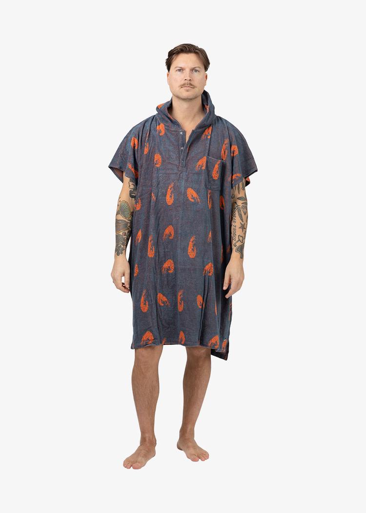 Secondary product image for "Terry Poncho Shrimp Petrol"