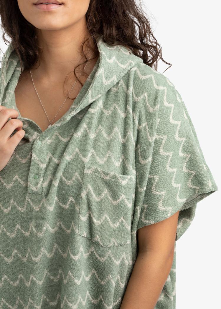 Secondary product image for "Terry Poncho Wave Green"