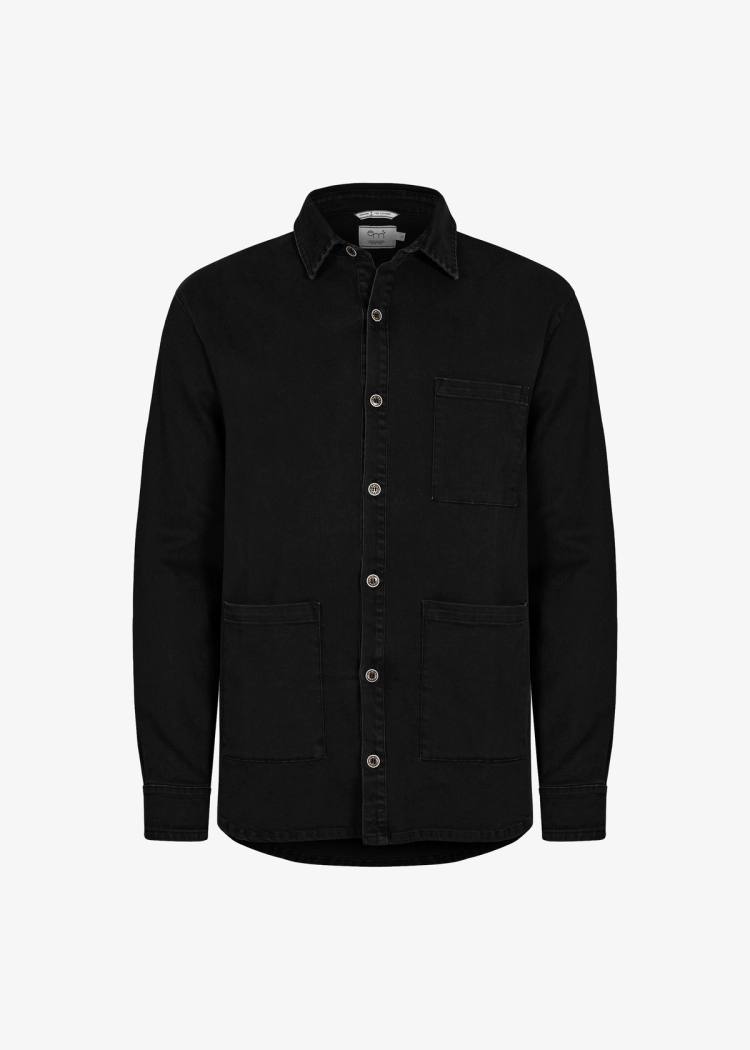 Secondary product image for "Three Pocket Skjorta Tvättad Svart"