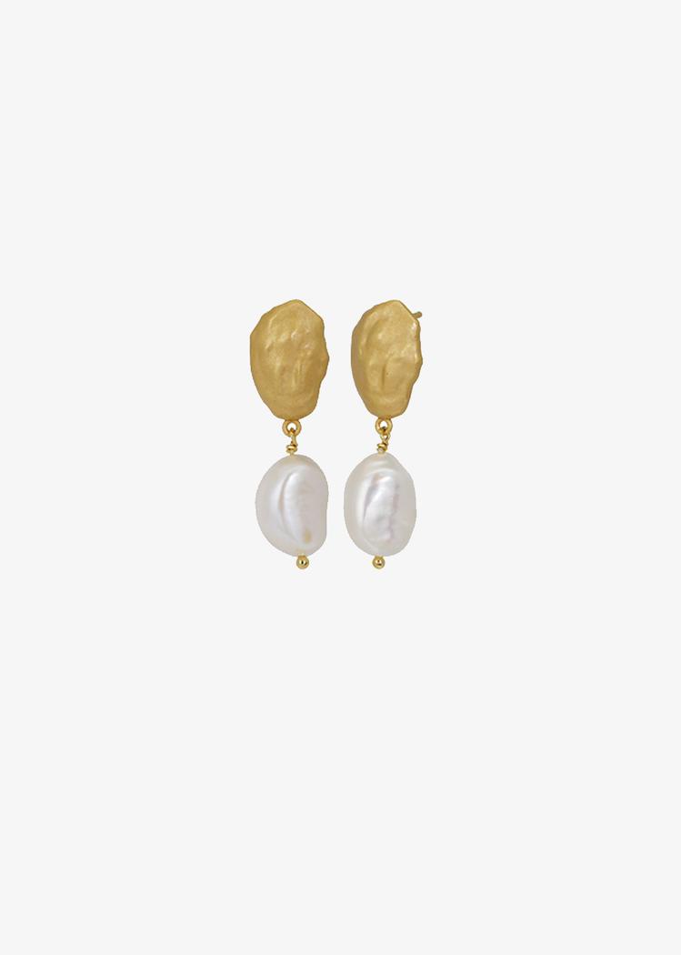 Secondary product image for "Earring Oyster Pearl Gold"