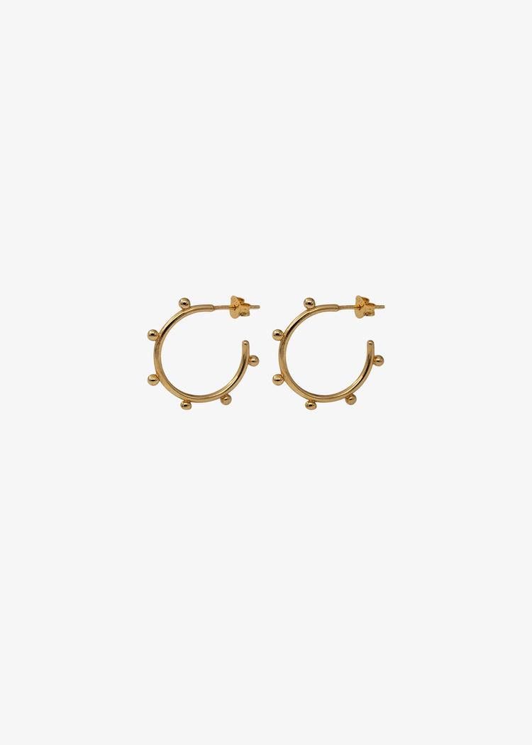 Secondary product image for "Earring Beaded Hoop Gold"